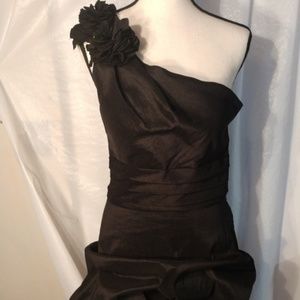 Little black dress, one shoulder style